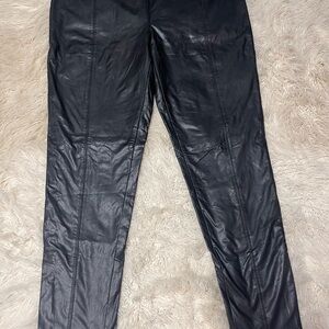 Pink Lily women’s Sleek Black Leather Pants